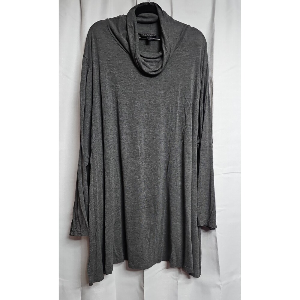 Any Wear Catherine's Women's Plus 5X Grey Turtleneck / Mock Neck Casual